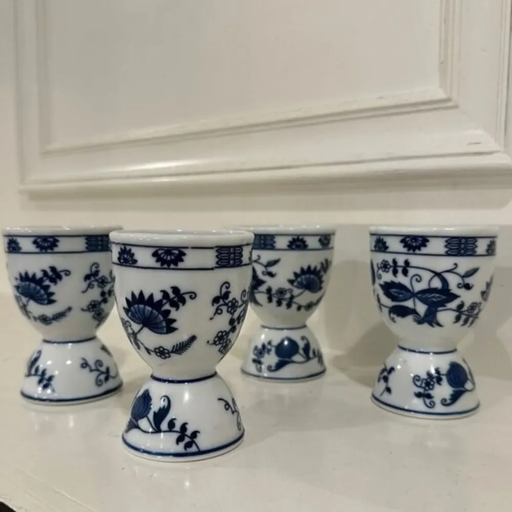 Vintage Vienna Woods Double Stoneware Egg Cup - Set of 4